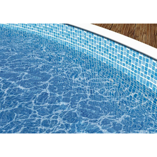 Комплект басейну Azuro 405 DL, колір Wood, плівка Mosaic,  7.3 х 3.7 x 1.2м