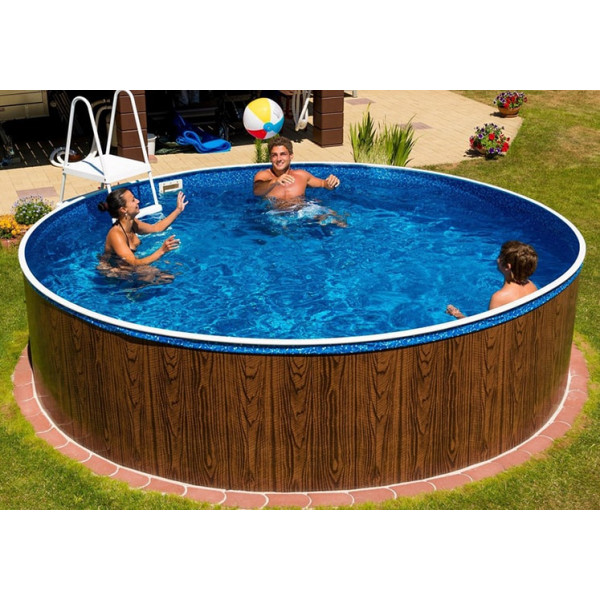 Комплект басейну Azuro 403 DL, колір Wood, плівка ...
